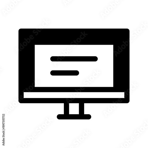 Monitor Icon Vector Symbol Design Illustration