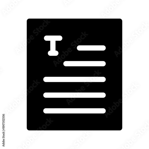 Text Icon Vector Symbol Design Illustration