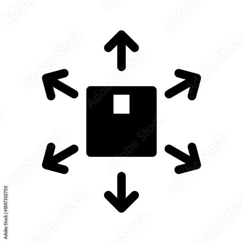 Distribution Icon Vector Symbol Design Illustration