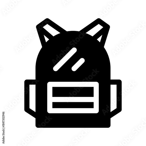 Backpack Icon Vector Symbol Design Illustration