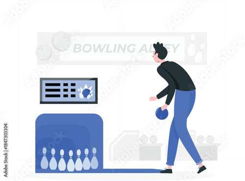 Person playing bowling