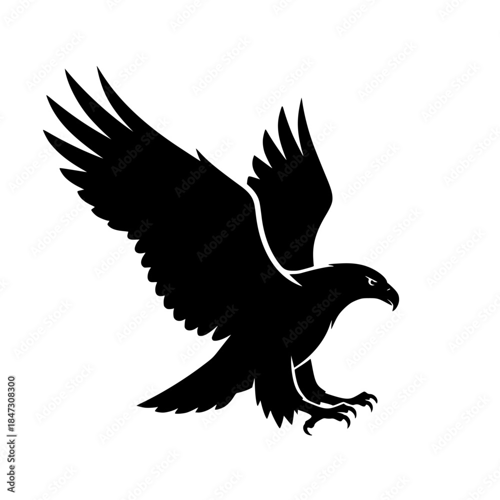 Fototapeta premium eagle vector illustration, eagle in flight, eagle in the form