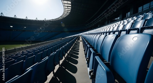 Empty stadium seats, a silent testament to the absence of fans