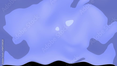 Hand Drawn Wave Liquid Fluid Transition on Alpha Channel, Looped
