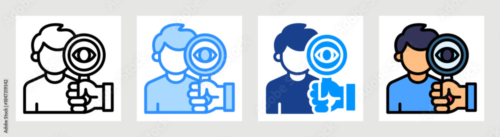 Obraz premium Observation Icon Collection Set Multiple Style