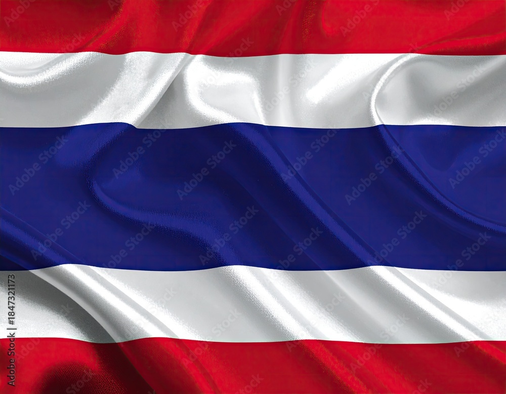 Fototapeta premium A flowing flag of three colors in horizontal stripes with subtle shading