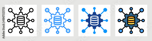 Data Framework Icon Collection Set Multiple Style