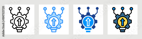 Technology Enhancement Icon Collection Set Multiple Style