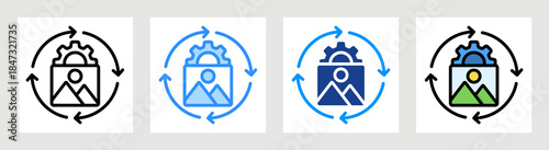 Image Processing Icon Collection Set Multiple Style