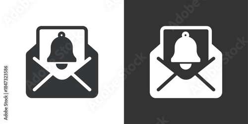 Email Notification icon. Solid glyph series icon