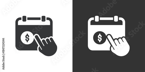 Payment Schedule icon. Solid glyph series icon
