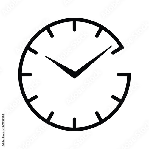 Simple clock face showing time