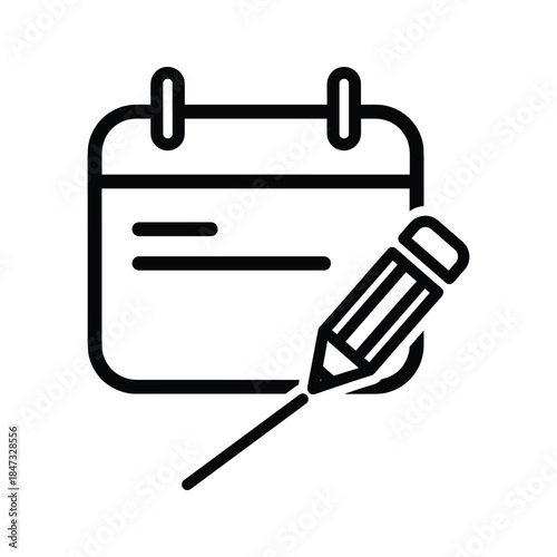 Calendar with pencil icon representing scheduling or planning