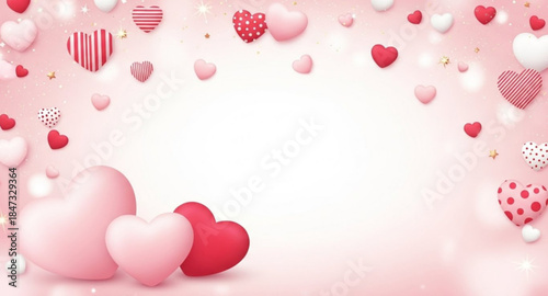 pink background with hearts