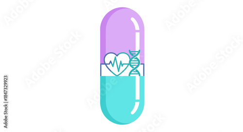 Discover the Power of Health with Heartbeat DNA Capsule for Wellness & Innovative Medicine Solutions, Perfect for Pharmaceutical and Healthcare Branding