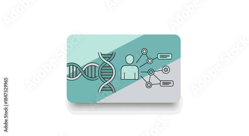 Explore human connections and genetic research with this modern, minimalist design for science, technology, and healthcare projects today