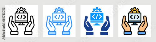 Software Support Icon Collection Set Multiple Style