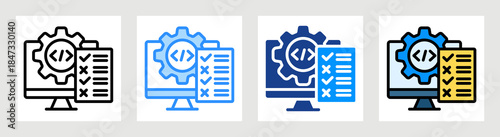 Software Testing Icon Collection Set Multiple Style