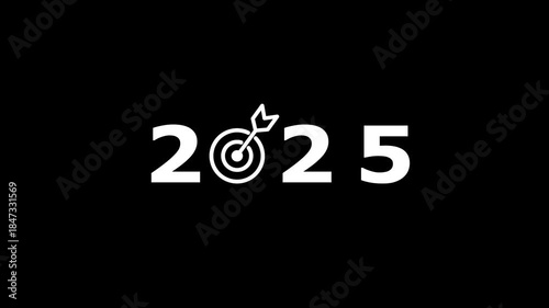 new year 2025. New year thematic design concept animation. 2025 Typography. Greeting concept