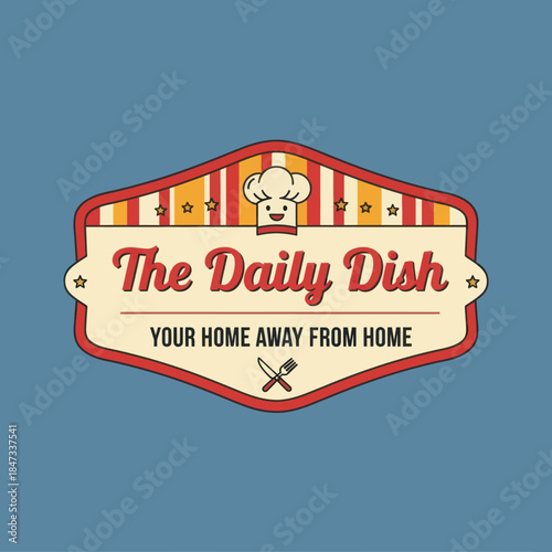 The Daily Dish Restaurant Logo Design.