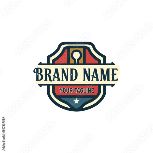 Vintage Style Logo Design Element.