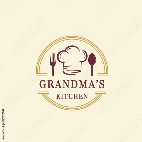 Grandmas Kitchen Logo with Chef Hat.