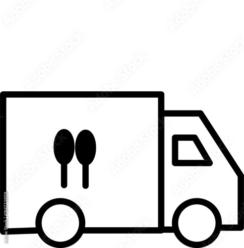 Food Service Distributor silhouette icon design template