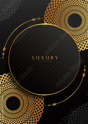 luxury mandala black gold art background, islamic circle line design, elegant diwali india wallpaper, artwork for web templates, cover invitation card 