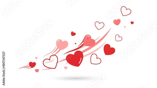 Elegant and Flowing Hearts A Romantic Design for Valentine's Day and Special Occasions