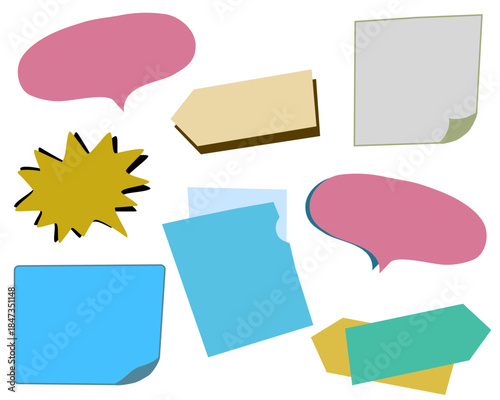 吹き出しのイラストセット