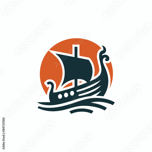 Viking Ship Logo