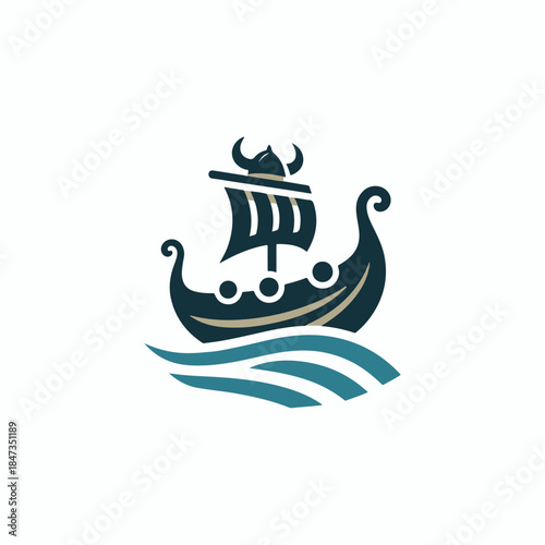 Viking Ship Logo