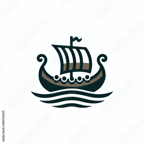 Viking Ship Logo