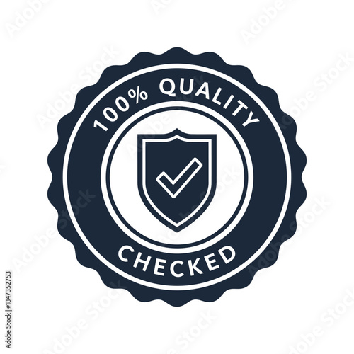 Professional quality check seal illustration Vector