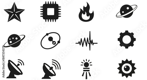 Black icons of technology and science 1.