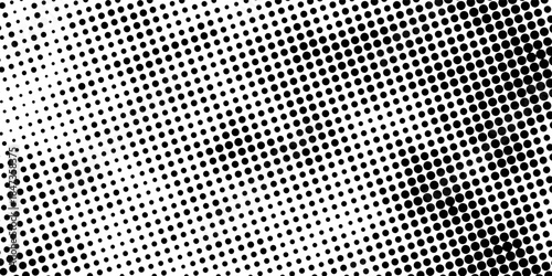 Classic halftone dot background in monochrome style, inspired by retro printing techniques and comic art textures