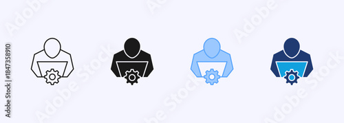 It Manager Icon Set Multiple Style Collection Element For Design