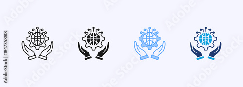 It Governance Icon Set Multiple Style Collection Element For Design