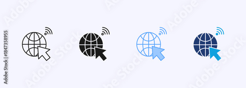 Internet Icon Set Multiple Style Collection Element For Design
