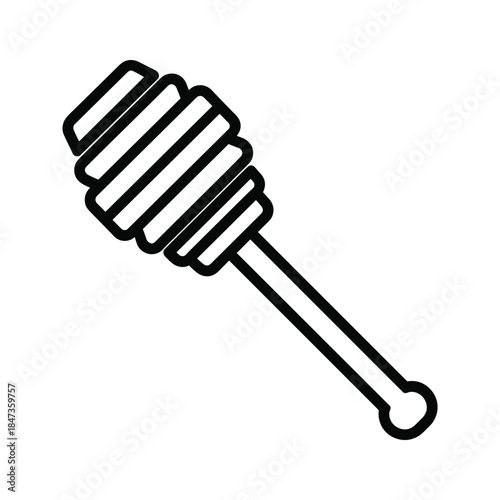 Honey dipper icon on white background