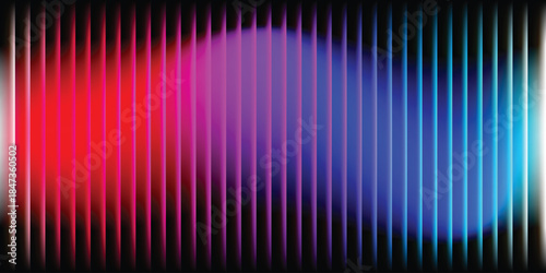 vibrant gradient artwork with vertical black stripes blending red pink purple and blue tones on dark background creating dynamic visual contrast and abstract color transition for modern design use