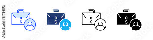 Business Multiple Style Icon Set Vector 