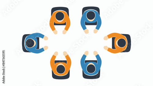 Group of people sitting around a table for meeting