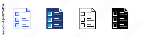 Reminders Multiple Style Icon Set Vector 