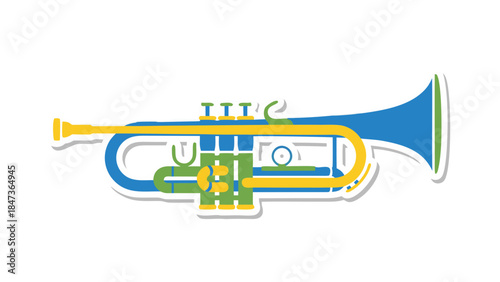Stylized Trumpet Illustration