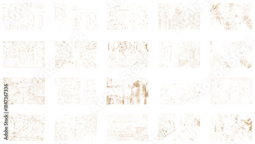 Design elements for banner, poster, flyer, invitation, card, social networks, blog posts, stories. Dirty borders collection on white background.