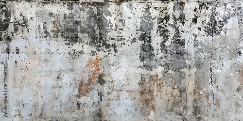 Distressed Wall with Layers of Peeling Paint and Visible Cracks Texture