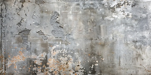 Abstract Cement Wall Texture with Cracks and Weathering Detailing the Effects of Time