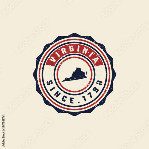 Virginia Vintage State Badge