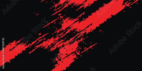 Grunge texture effect background. Distressed rough dark abstract textured. Black isolated on red. Graphic design element vintage style decoration concept grunge vector red black modern vector